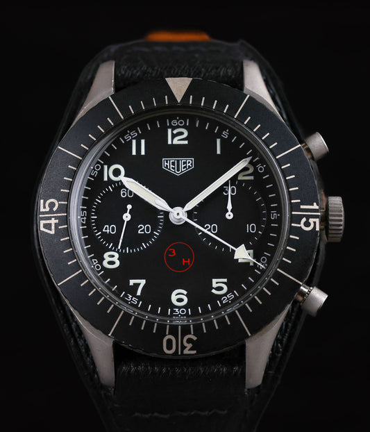 Heuer Bundeswehr 43MM 3H Dial 1550SG 1970s | Crown Vintage Watches