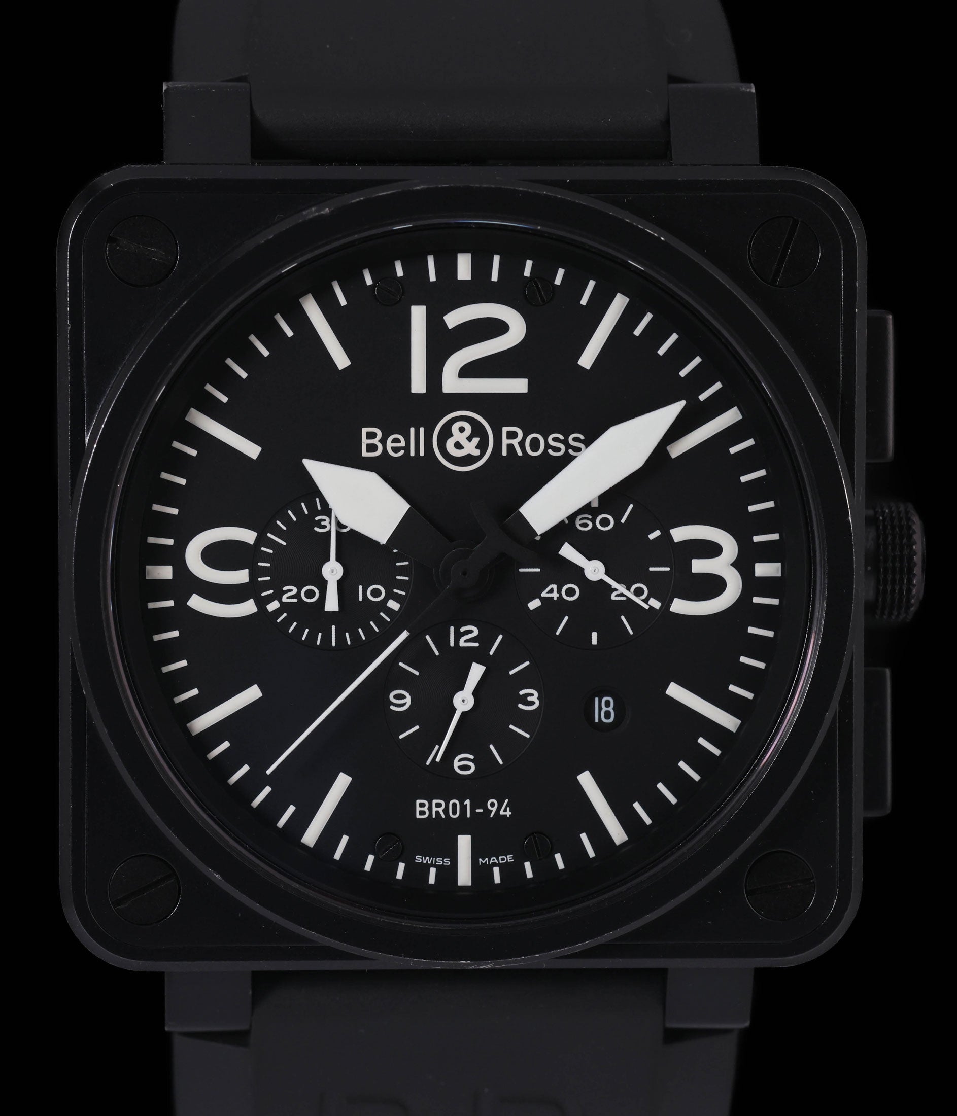 Pre-owned Bell & Ross BR01-94 Mil-Spec 46mm 2010s | Crown Vintage Watches