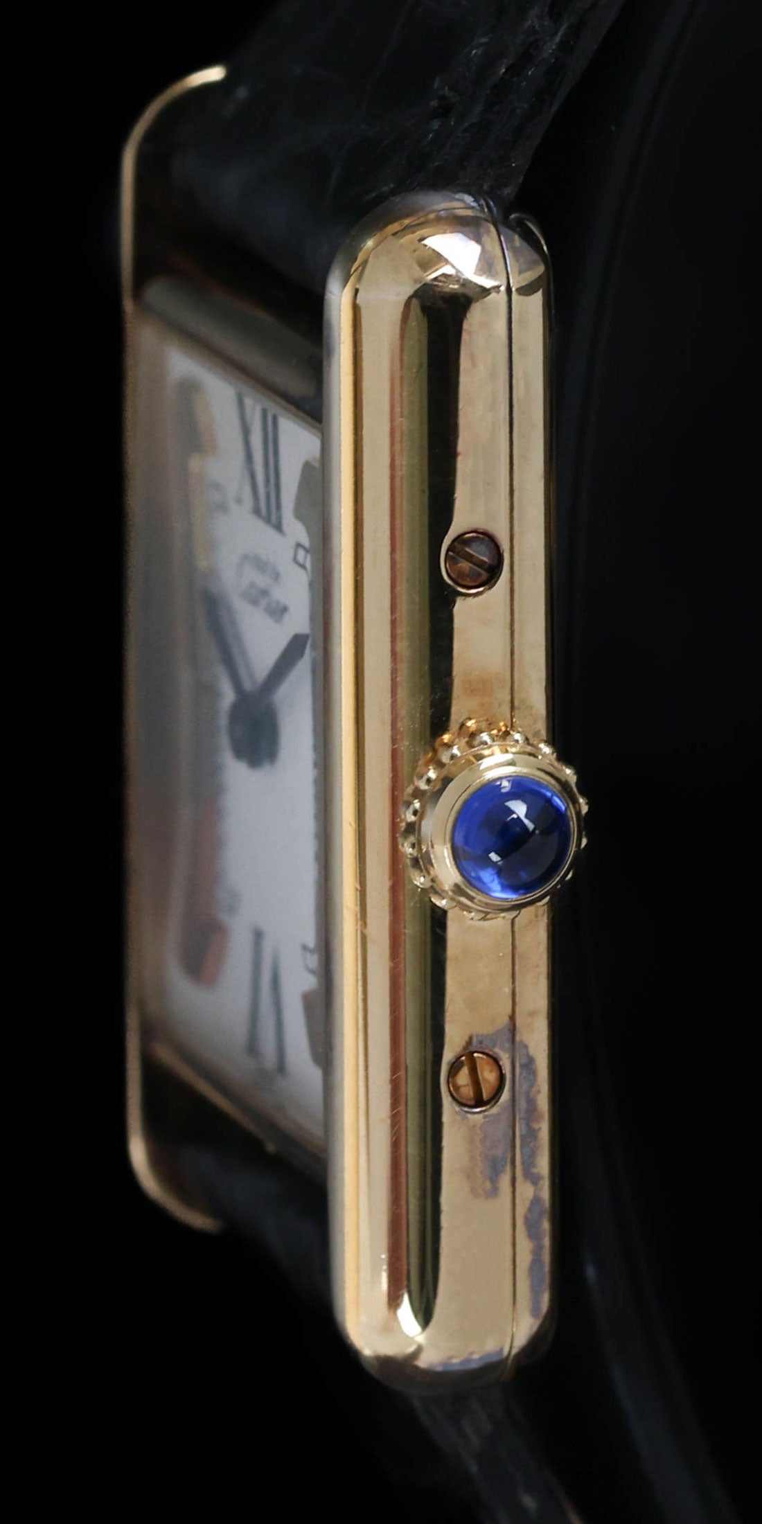 Pre-owned vintage Cartier Must de Tank Vermeil Tri-Tone Trinity Dial Ref 1613 Circa 1990s | Crown Vintage Watches
