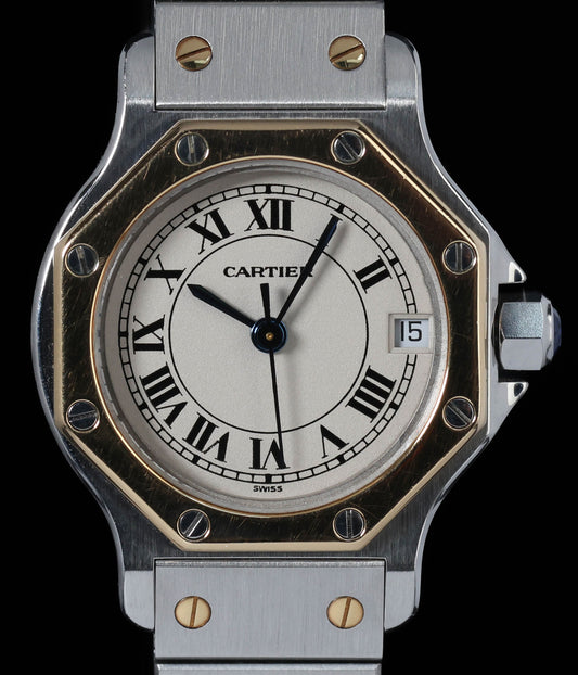 Pre-owned vintage Cartier Santos Octagon Two Tone Ref. 187903 Circa 1990 | Crown Vintage Watches