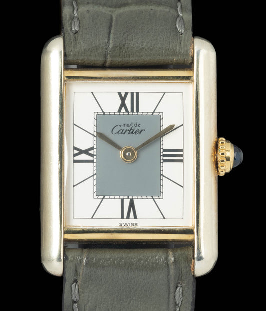 Preowned vintage Cartier Tank Must ‘Vermeil’ 5057001 22x29mm Circa 1990s Box & Pouch | Crown Vintage Watches