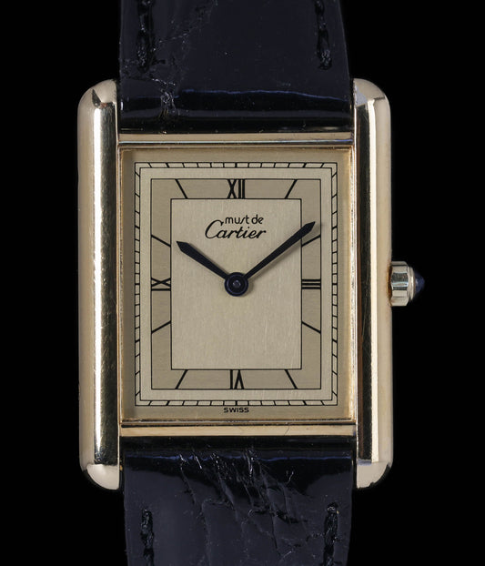 Pre-owned vintage Cartier Tank Vermeil Ref 6 81006 | Crown Vintage Watches