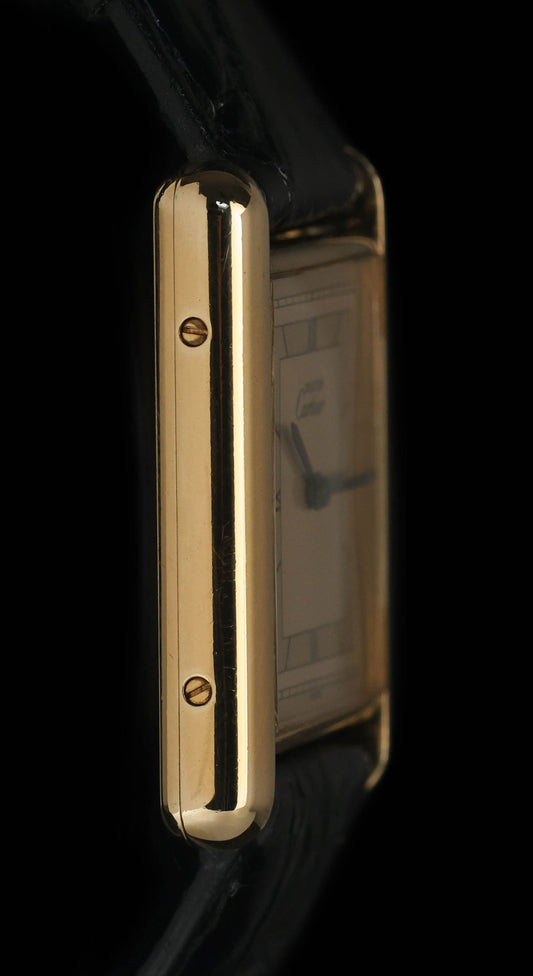 Pre-owned vintage Cartier Tank Vermeil Ref 6 81006 | Crown Vintage Watches