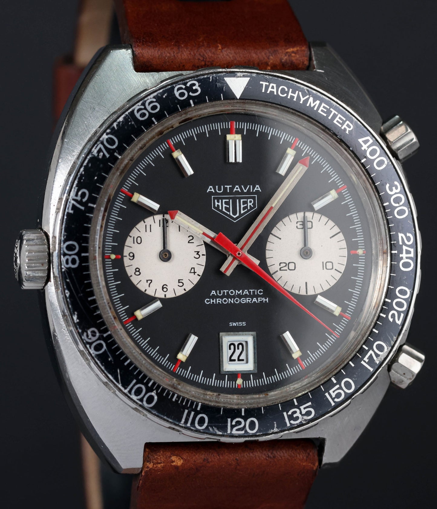 Pre-owned vintage Heuer Autavia 1163V Viceroy 42MM 1970s | Crown Vintage Watches