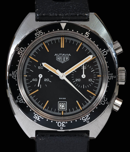 Pre-owned vintage Heuer Autavia 73463 Israeli Defence Force (IDF) 42mm Circa 1972 | Crown Vintage Watches