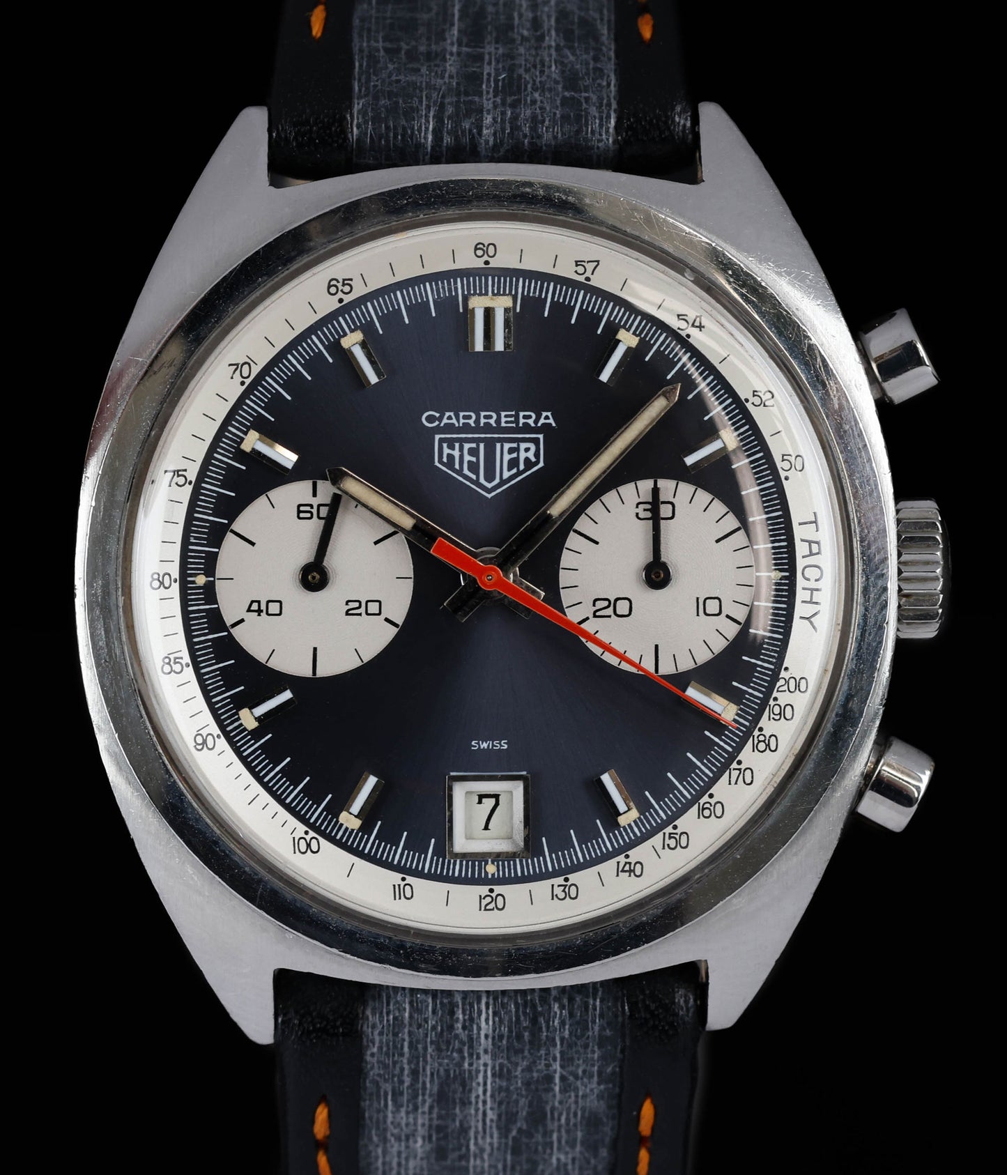 Pre-owned vintage Heuer Carrera 7853N 39MM Circa 1970 | Crown Vintage Watches