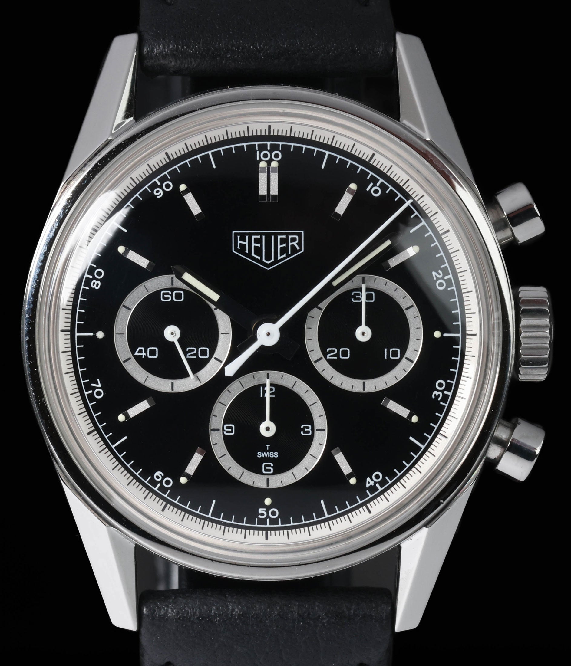 Pre-owned vintage Heuer Carrera Re-edition CS3113 36MM Circa 2000 Box & Papers | Crown Vintage Watches
