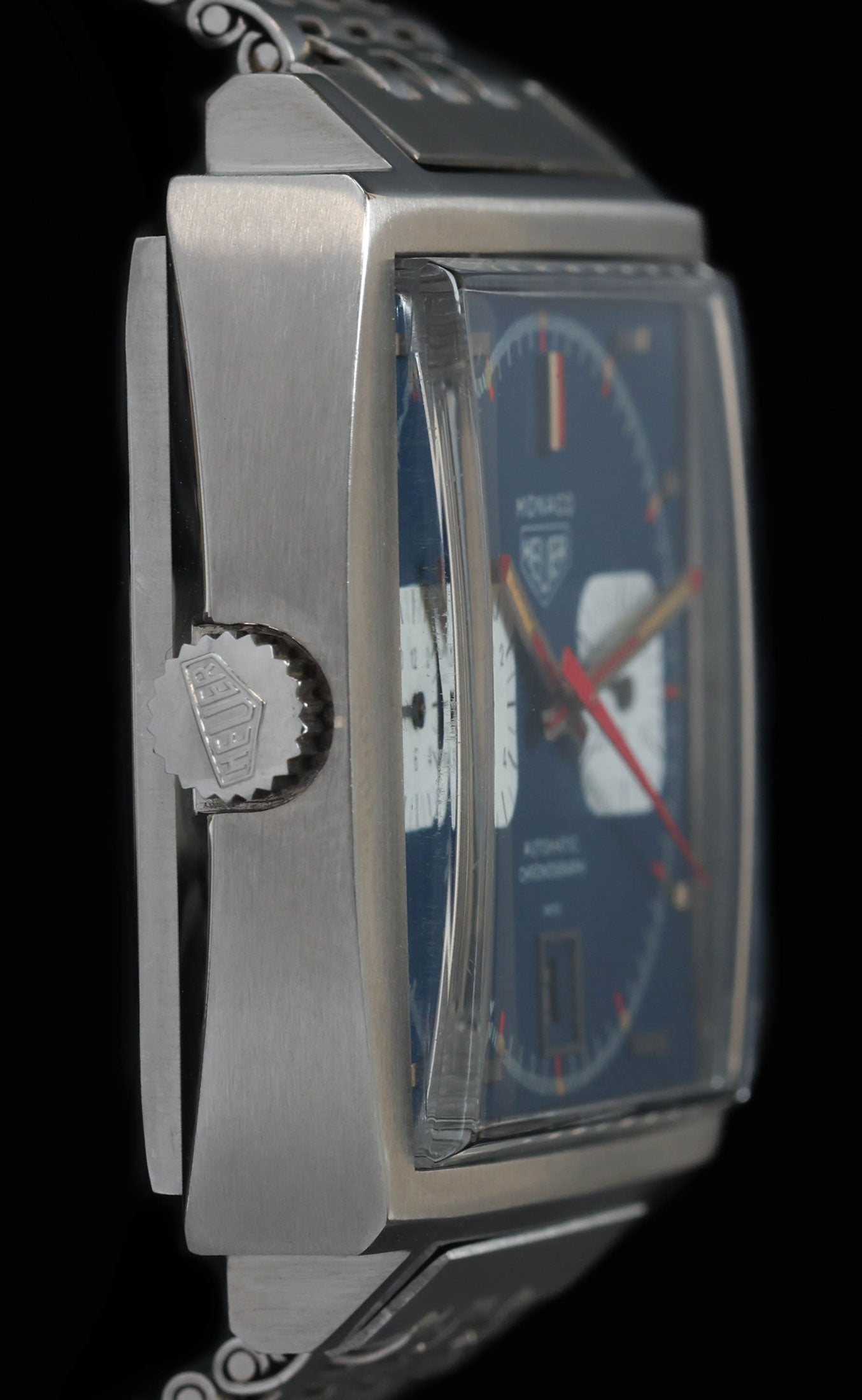 Pre-owned vintage Heuer Monaco 1133B 'Steve McQueen' 40mm Circa 1971 | Crown Vintage Watches