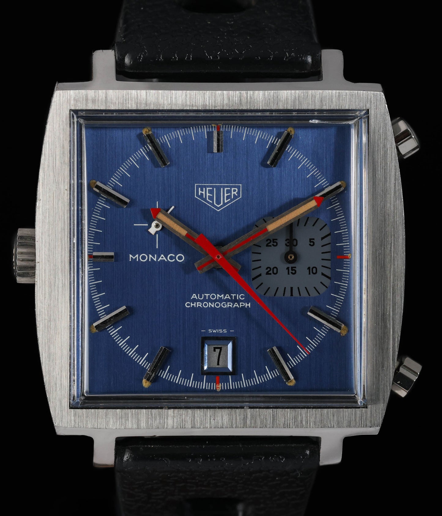 Pre-owned vintage Heuer Monaco 1533B 40mm Circa 1972 | Crown Vintage Watches