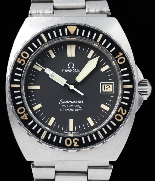 Preowned vintage Omega Seamaster 120 'Baby PloProf' 166.0250 40mm Circa 1974 | Crown Vintage Watches