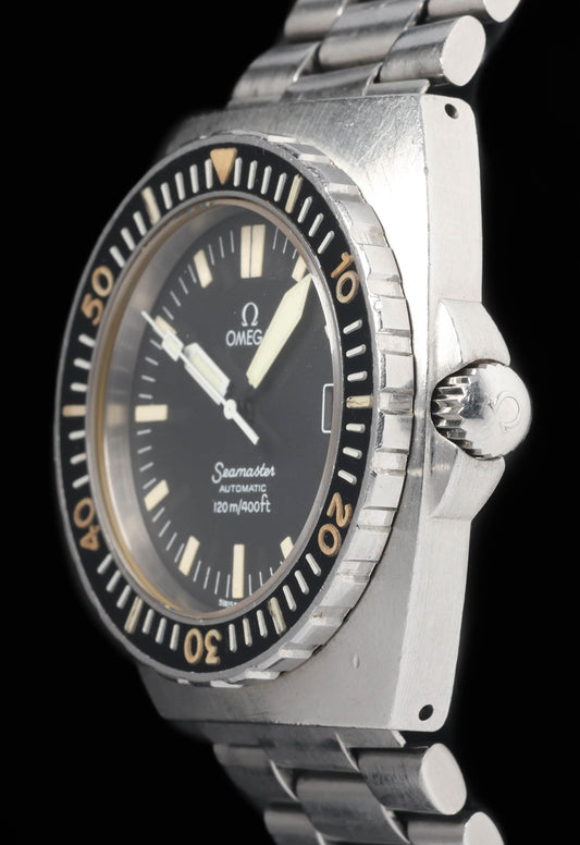 Preowned vintage Omega Seamaster 120 'Baby PloProf' 166.0250 40mm Circa 1974 | Crown Vintage Watches