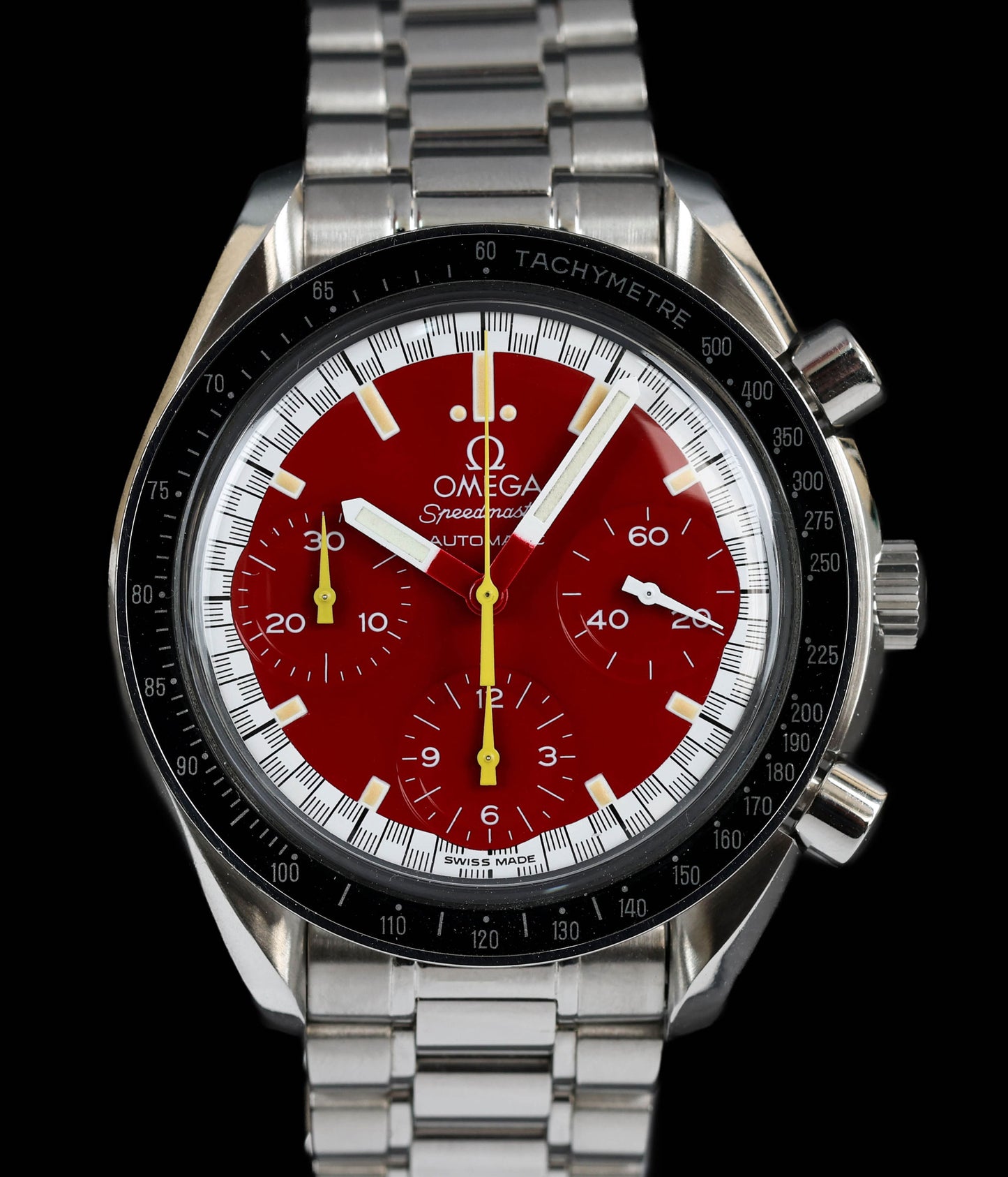 Vintage Omega Speedmaster Reduced 3510.61 Schumacher Red 2000s | Crown Vintage Watches