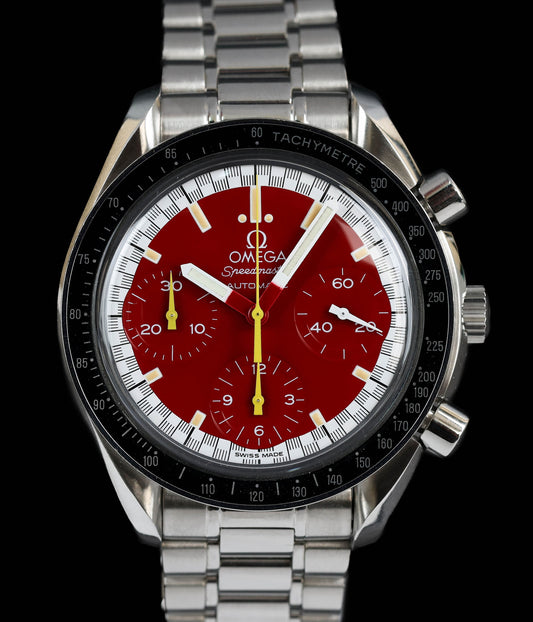 Vintage Omega Speedmaster Reduced 3510.61 Schumacher Red 2000s | Crown Vintage Watches