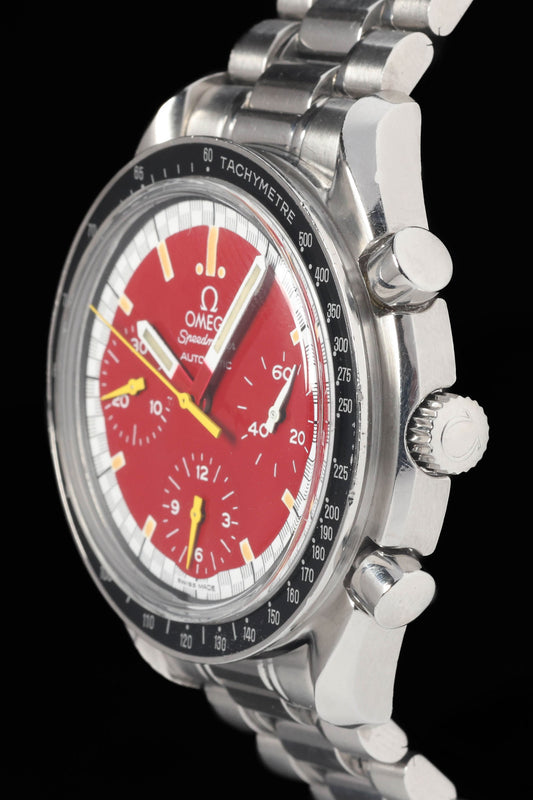 Preowned vintage Omega Speedmaster Schumacher Red Reduced 3510.61 Circa 2000s | Crown Vintage Watches