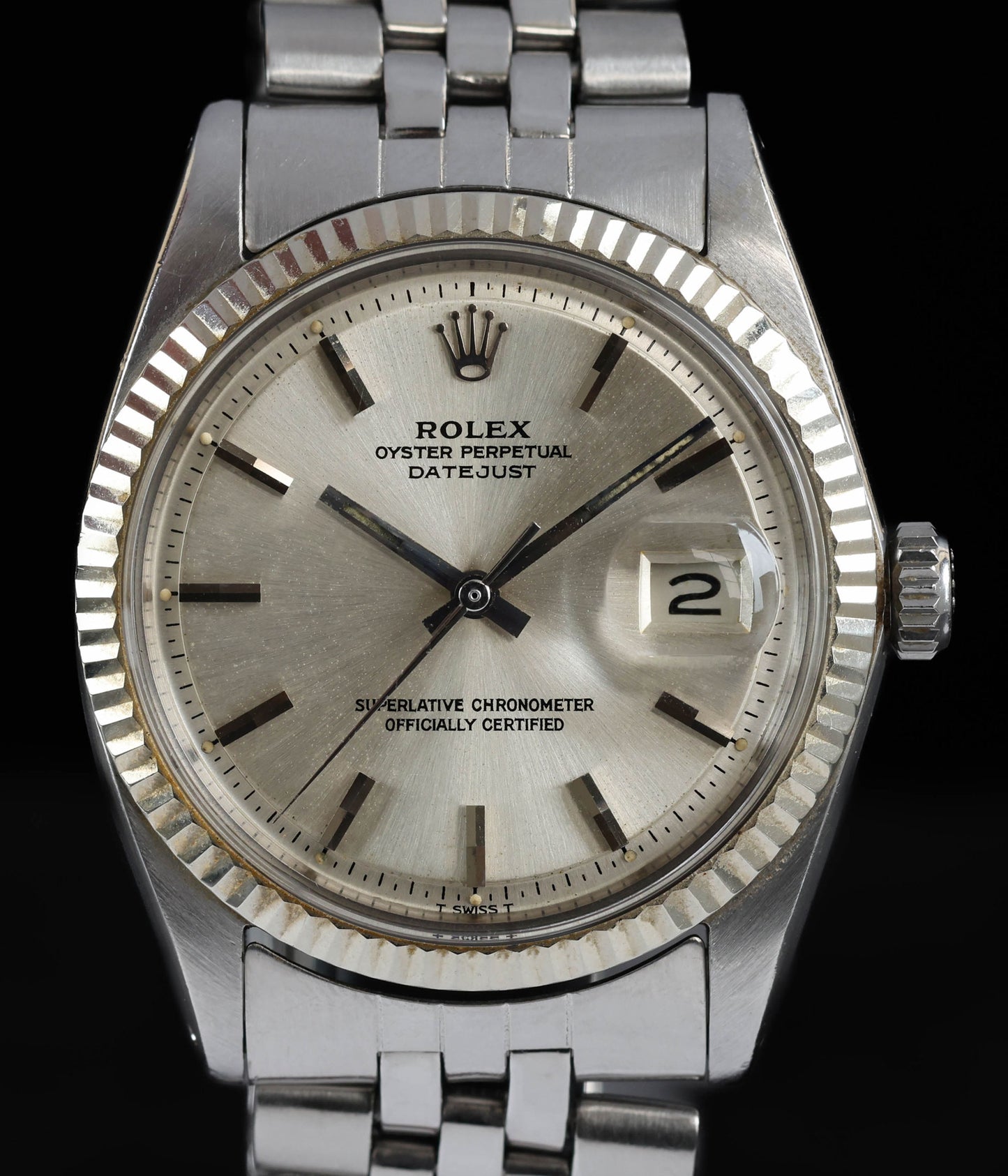 Pre-owned vintage Rolex Datejust 1601 36MM 'Pie Pan' 1966| Crown Vintage Watched