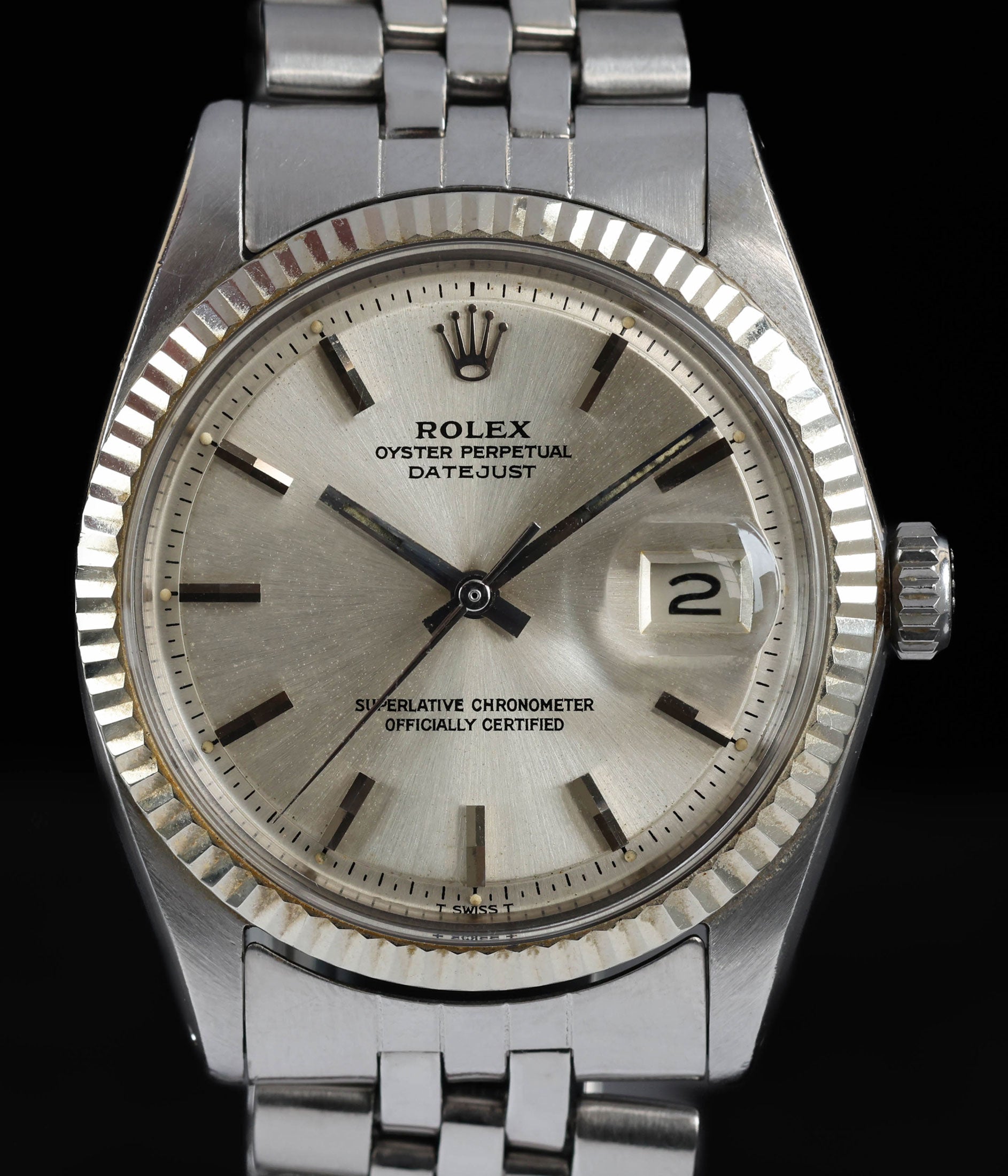 Pre-owned vintage Rolex Datejust 1601 36MM 'Pie Pan' 1966| Crown Vintage Watched