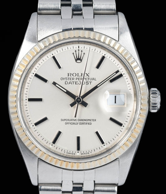 Preowned vintage Rolex Datejust 1601 36mm Pie Pan Dial 1966 Watch and Papers | Crown Vintage Watches