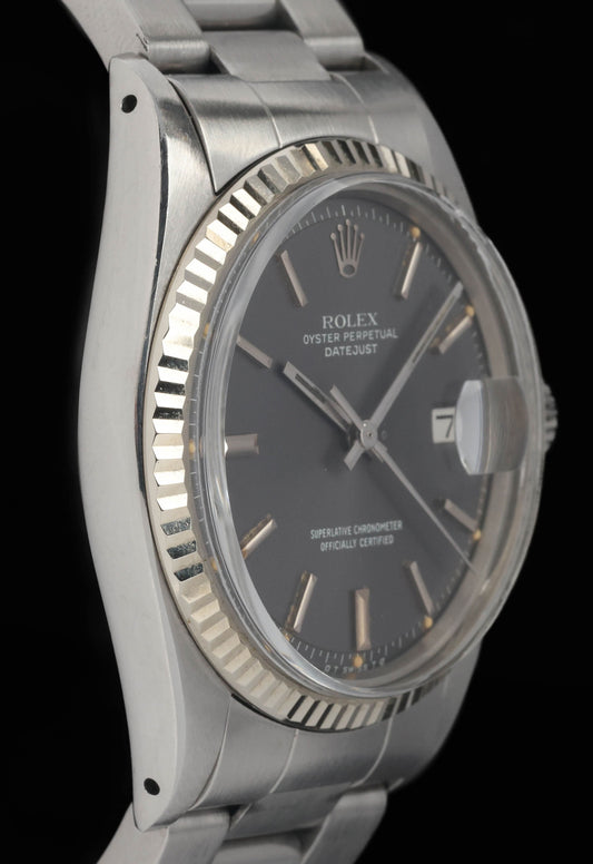 Preowned vintage Rolex Datejust 1601 'Grey Sigma Dial' 36mm 1974 | Crown Vintage Watches