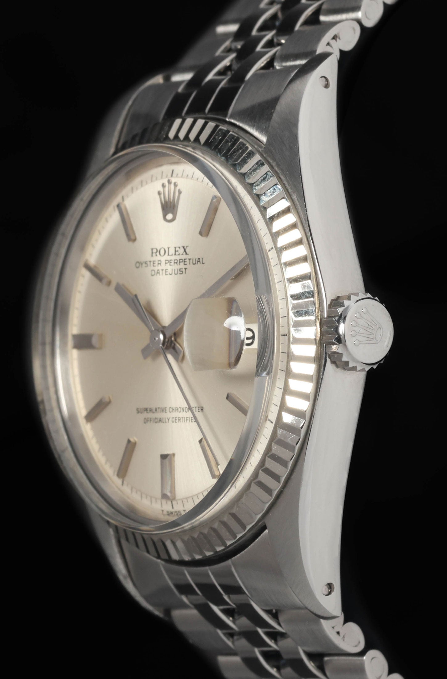 Pre-owned vintage Rolex Datejust 1601 'Non-Lumed Dial' 36mm 1969 | Crown Vintage Watches