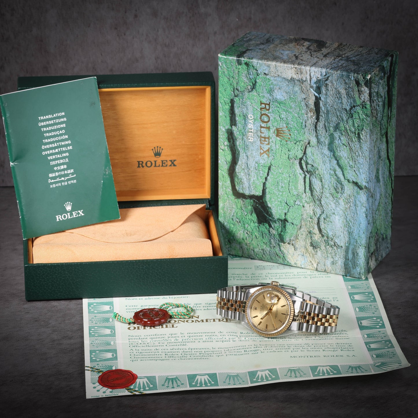 Preowned vintage Rolex Datejust 16013 'Champagne Dial' 36mm 1987 Box & Papers | Crown Vintage Watches