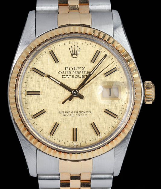 Rolex Datejust 16013 'Linen Dial' 36mm 1984