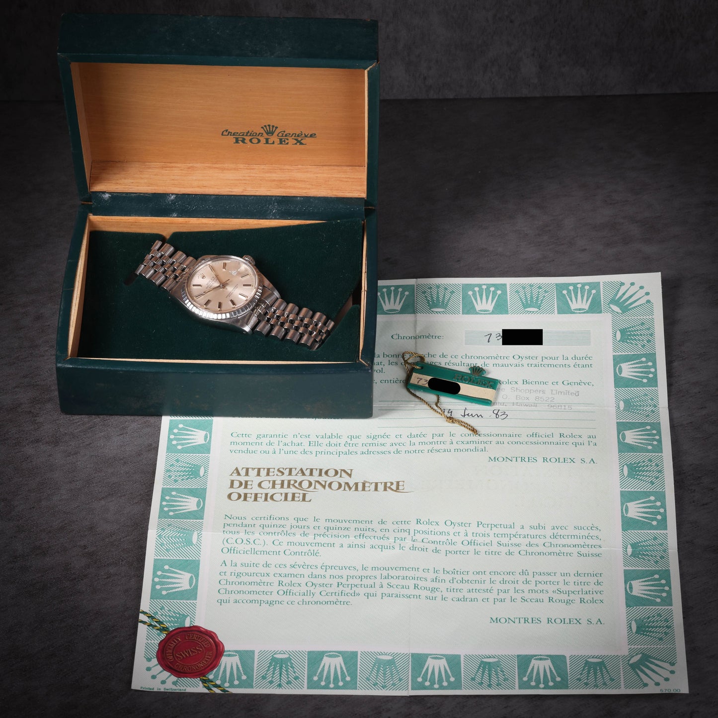 Preowned vintage Rolex Datejust 16030 'Silver Dial' 36mm 1982 Box & Papers | Crown Vintage Watches