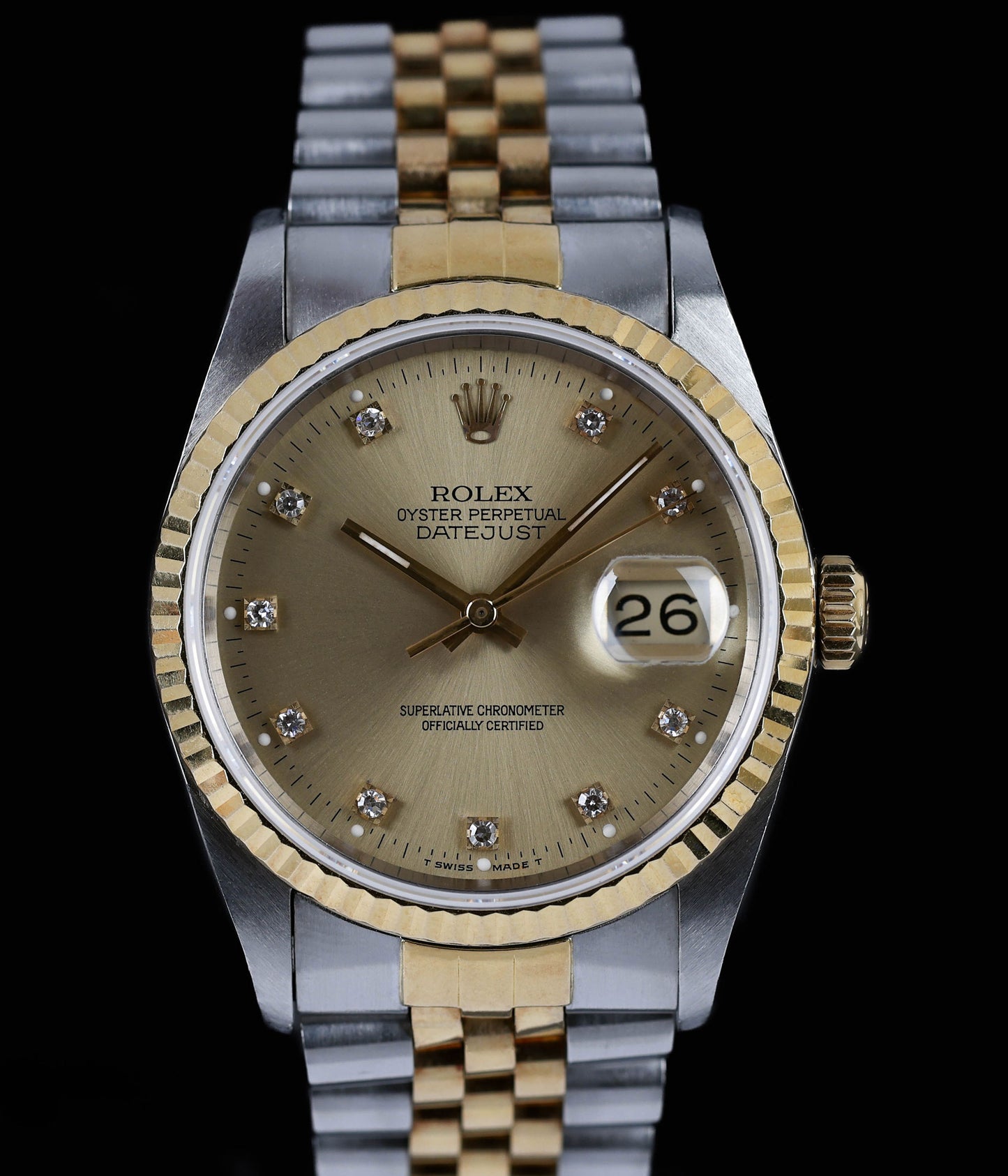 Rolex Datejust 36MM Champagne Dial 16233G 1990 | Crown Vintage Watches