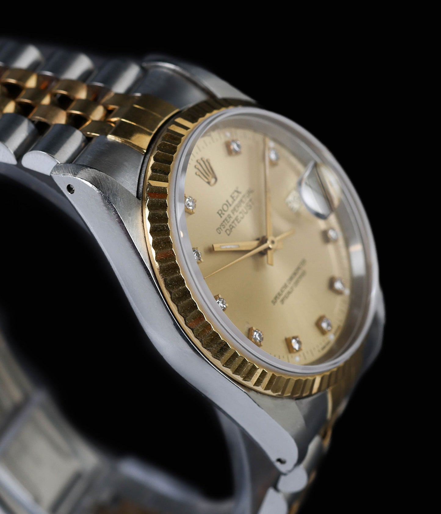 Rolex Datejust 36MM Champagne Dial 16233G 1990 | Crown Vintage Watches
