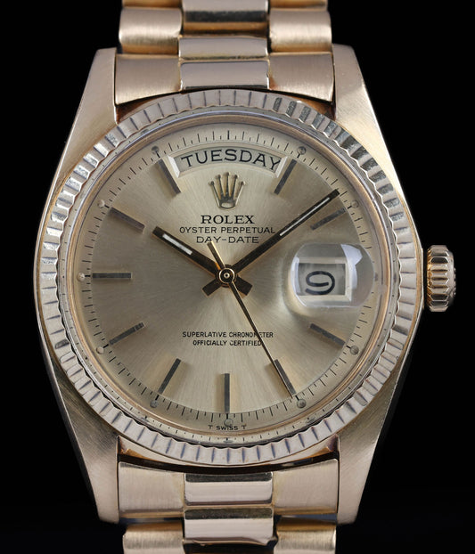 Pre-owned vintage Rolex Day-Date 1803 18K Yellow Gold 36MM 1974 | Crown Vintage Watches