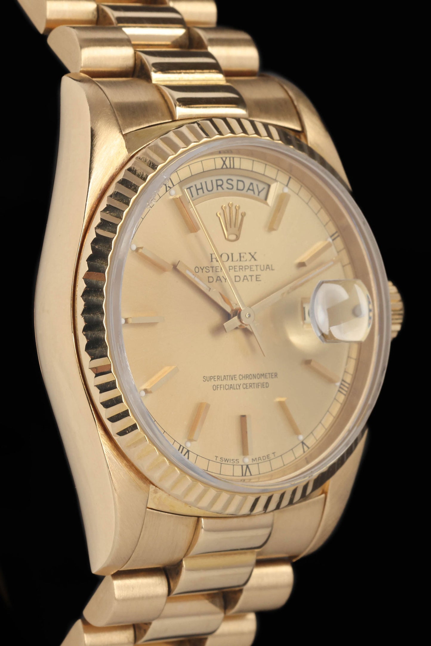 Pre-owned vintage Rolex Day Date 18238 Champagne Dial 36MM 1988 | Crown Vintage Watches