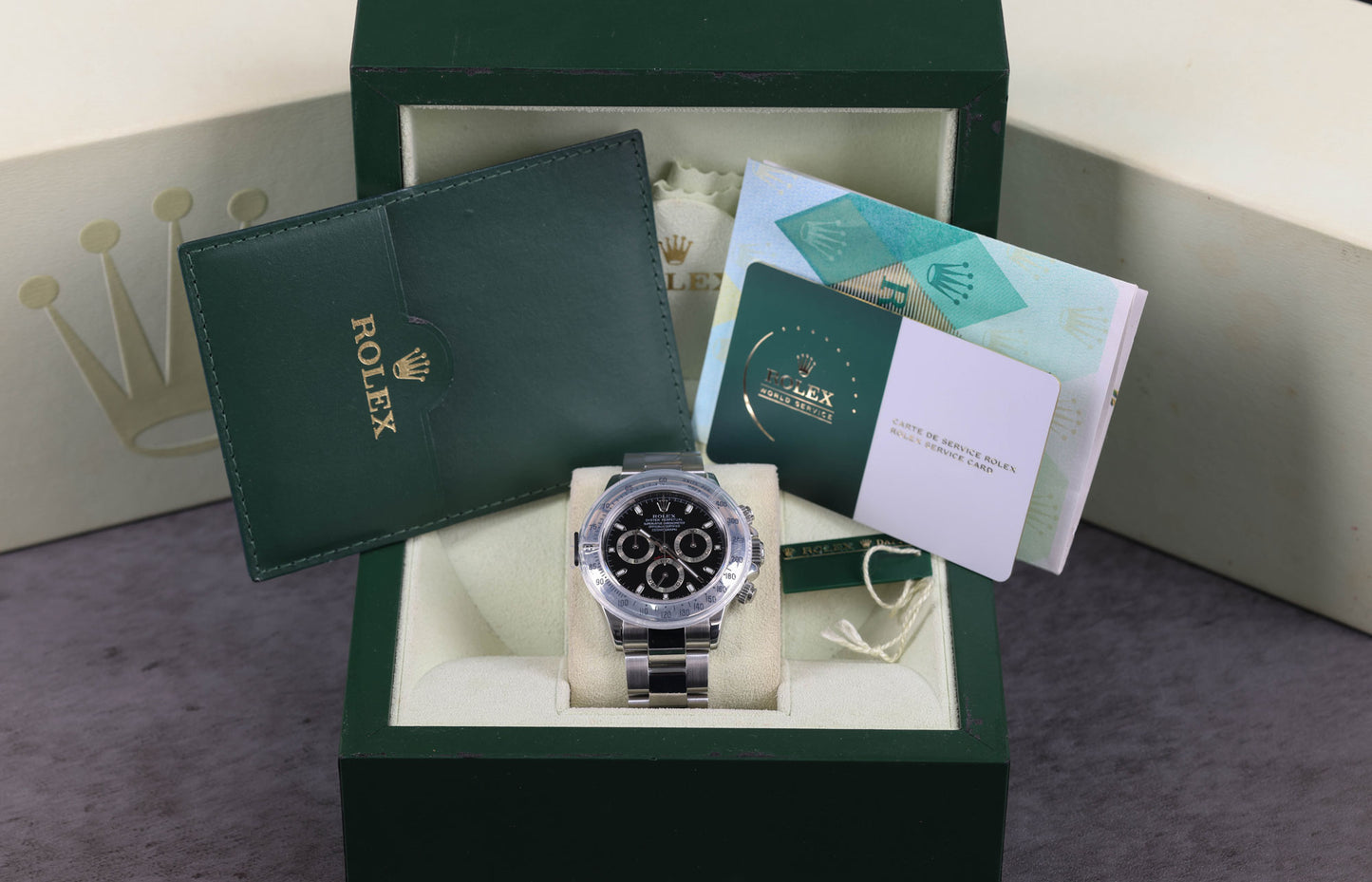 Vintage Rolex Daytona 116520 40mm Black Dial 2006 | Full Set | Crown Vintage Watches