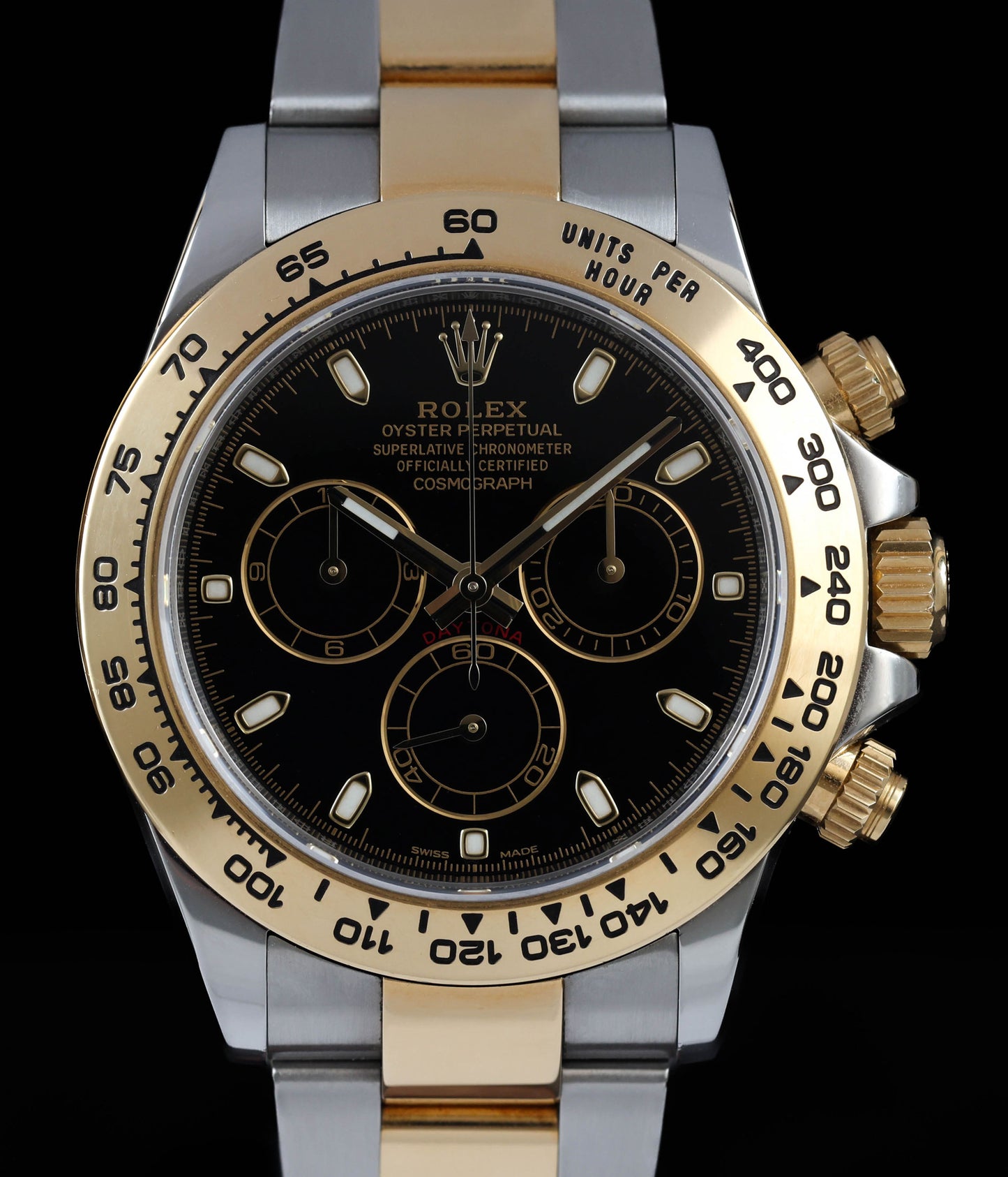 Pre-owned Rolex Daytona 40MM 116503 Black Dial Yellow Gold 2017 | Crown Vintage Watches