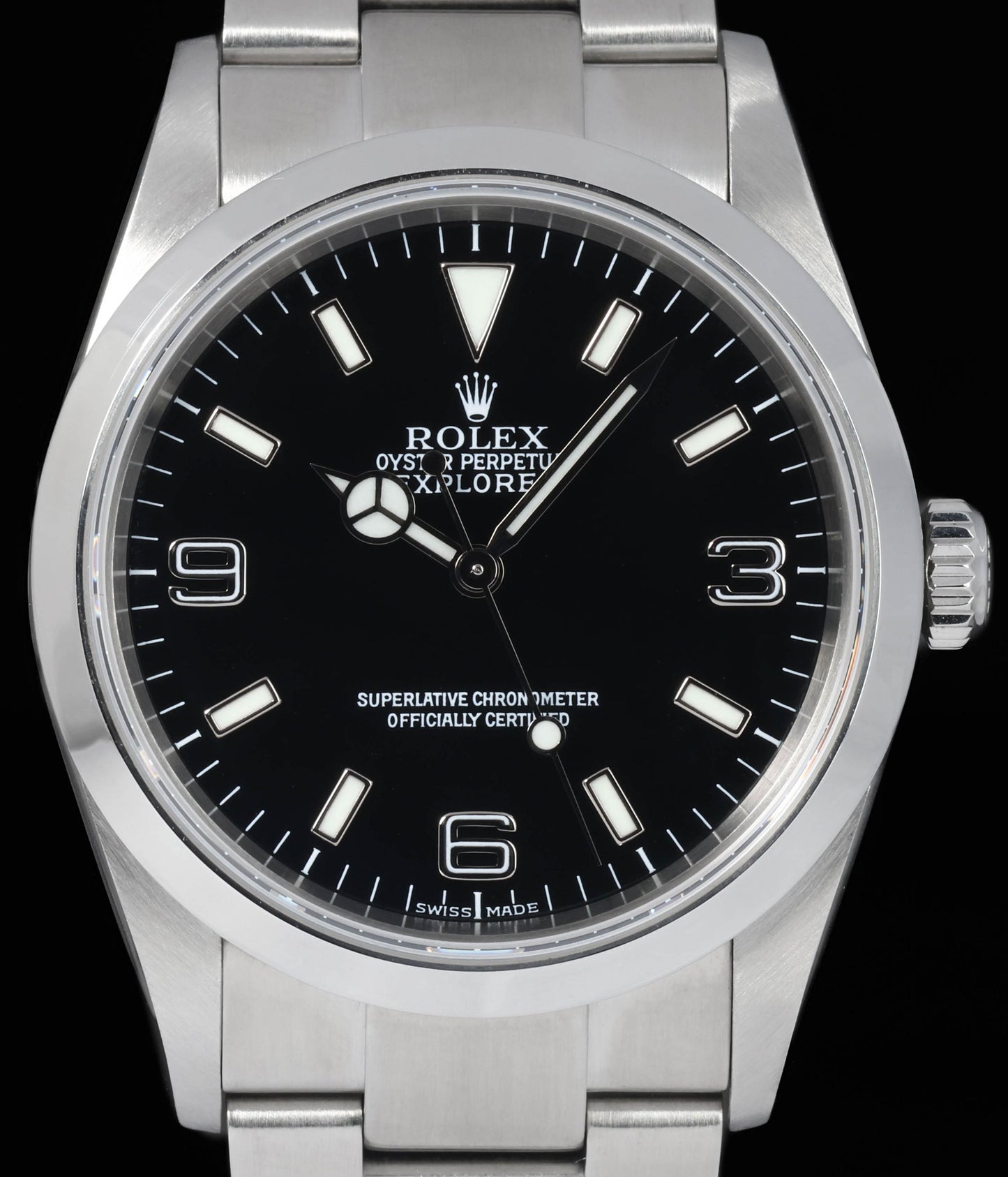 Pre-owned vintage Rolex Explorer I 114270 36mm 2004 Box & Papers | Crown Vintage Watches