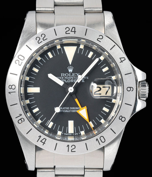 Preowned vintage Rolex Explorer II 1655 ‘Freccione’ 40mm 1972 | Crown Vintage Watches