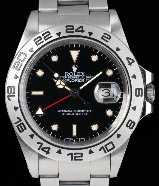 Pre-owned vintage Rolex Explorer II 16550 'Stardust Dial' 40mm 1985 | Crown Vintage Watches
