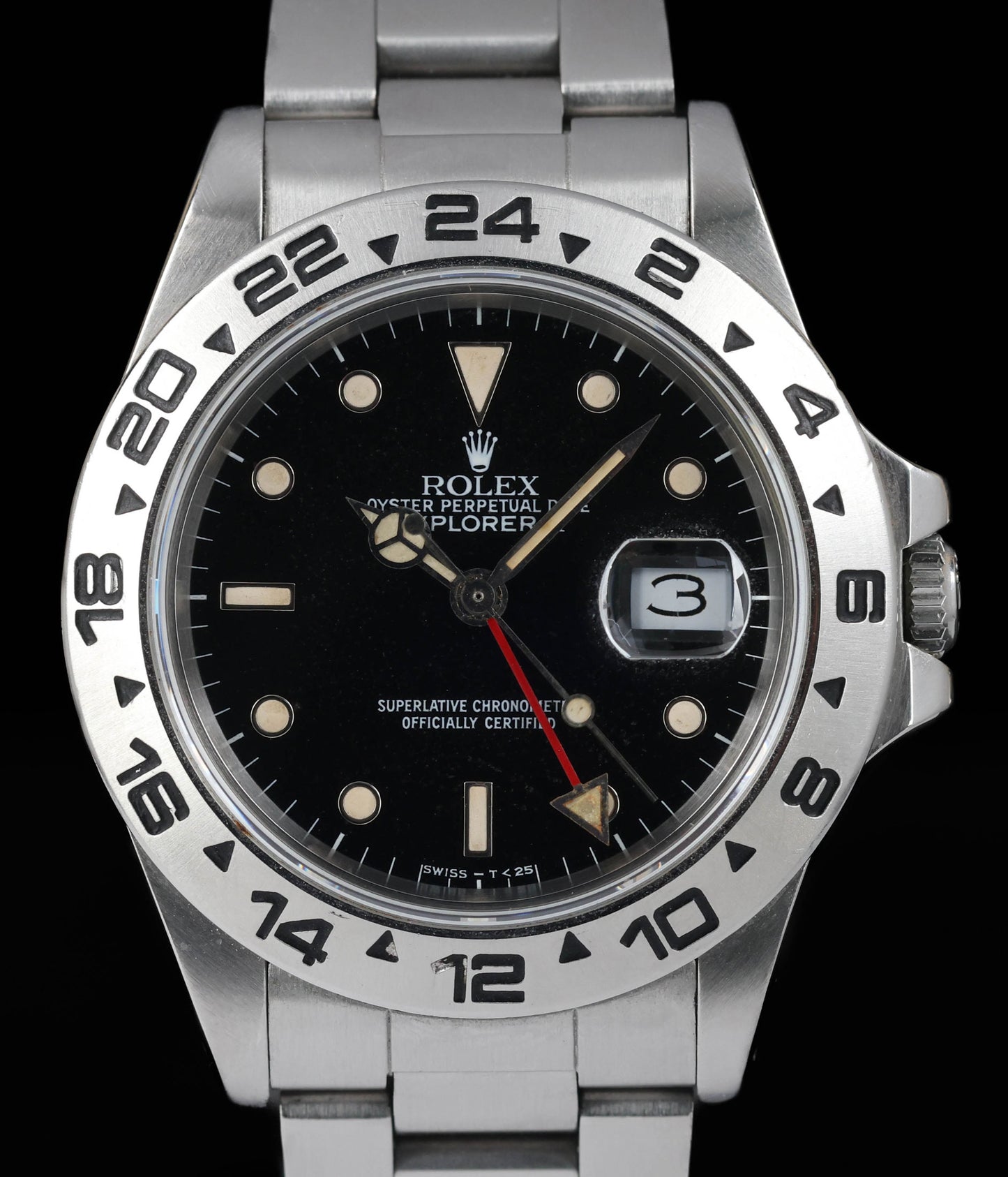Pre-owned vintage Rolex Explorer II 16550 'Stardust Dial' 40mm 1988 | Crown Vintage Watches