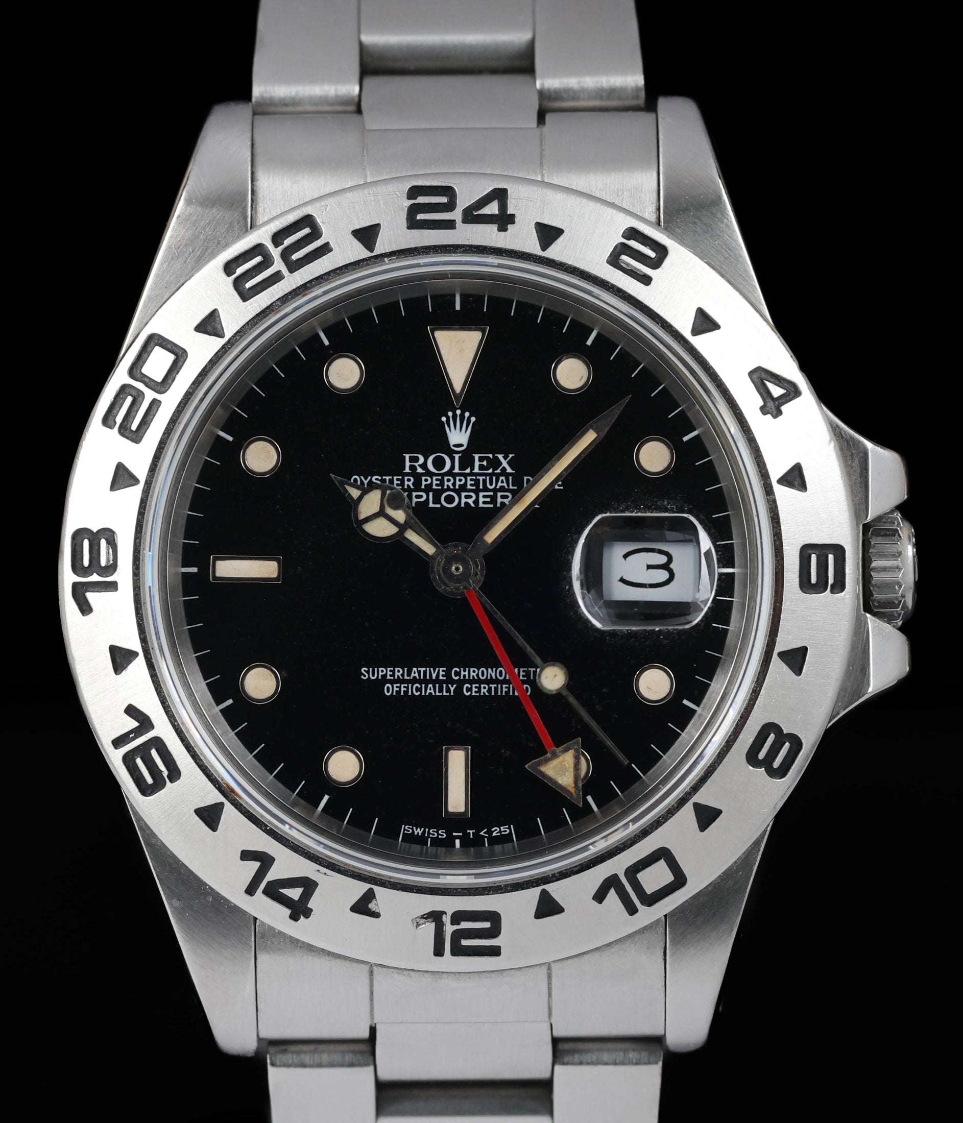 Pre-owned vintage Rolex Explorer II 16550 'Stardust Dial' 40mm 1988 | Crown Vintage Watches