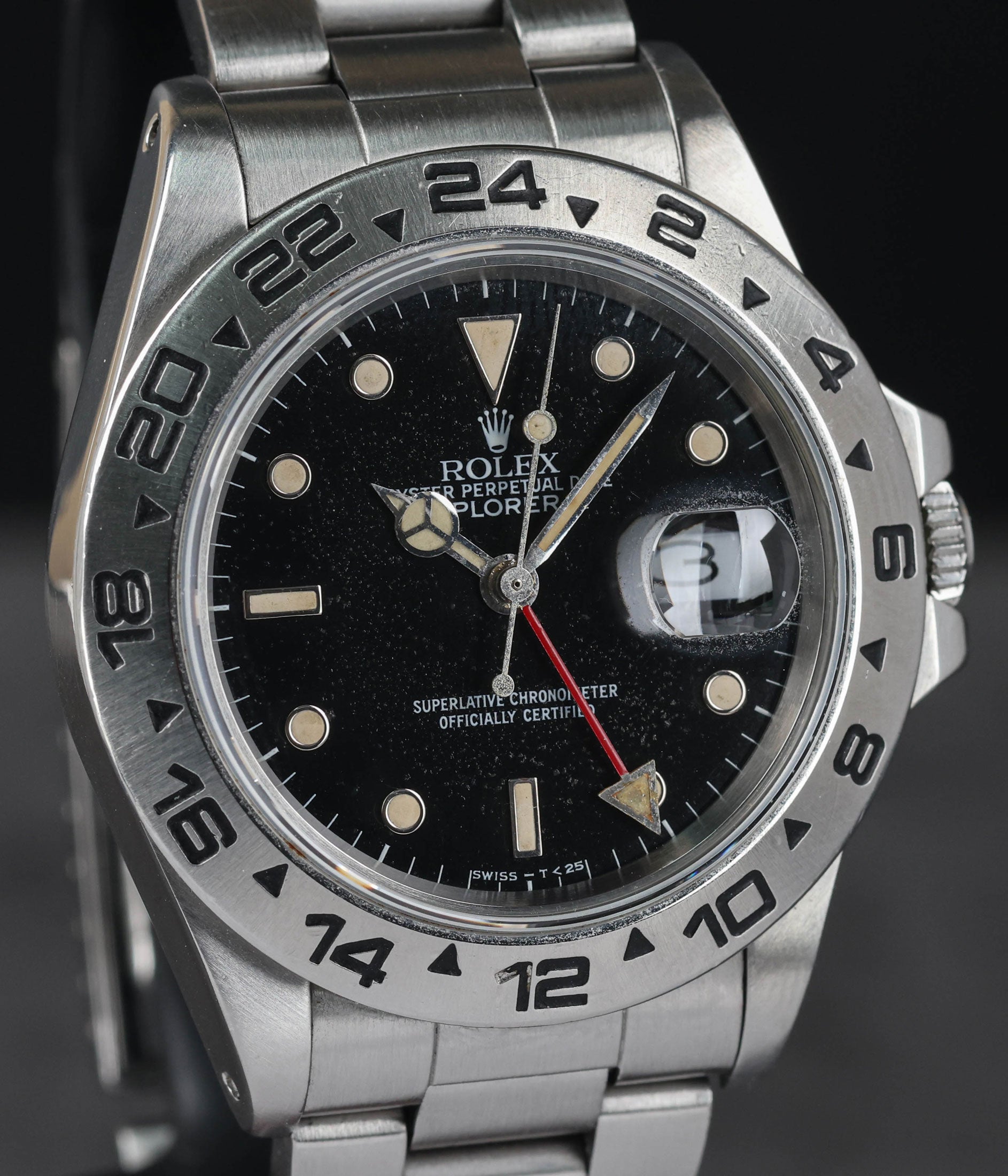 Pre-owned vintage Rolex Explorer II 16550 'Stardust Dial' 40mm 1988 | Crown Vintage Watches