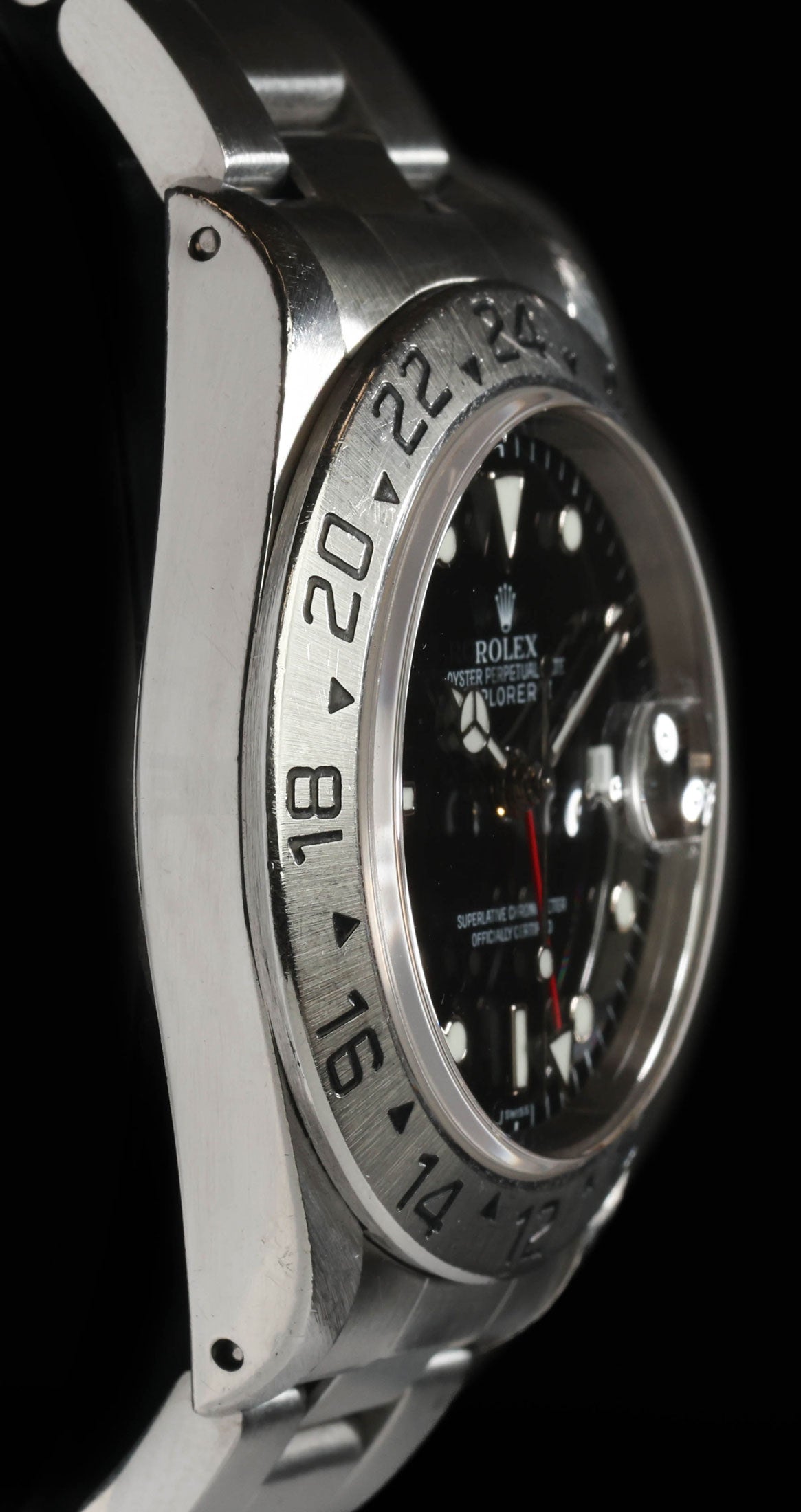 Pre-owned vintage Rolex Explorer II 16570 40MM Black Box & Papers | Crown Vintage Watches
