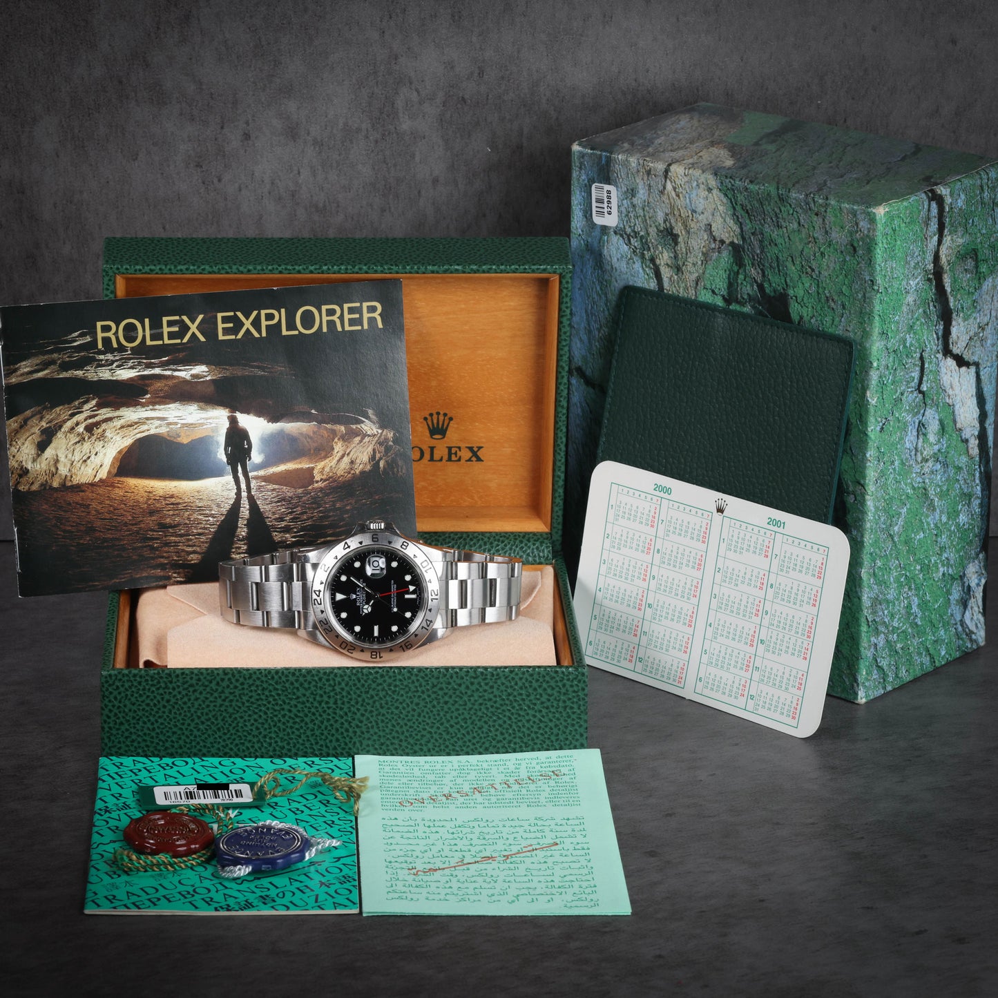 Preowned vintage Rolex Explorer II 16570 40mm Circa 1999 Box & Booklets | Crown Vintage Watches