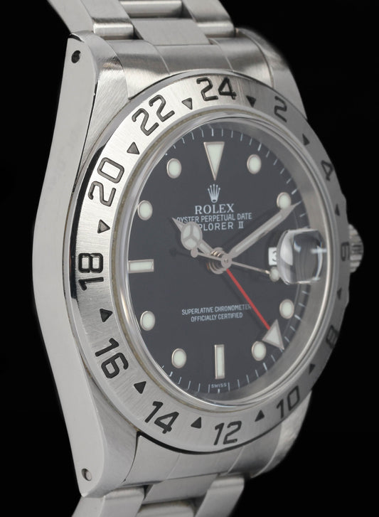 Preowned vintage Rolex Explorer II 16570 40mm Circa 1999 Box & papers | Crown Vintage Watches