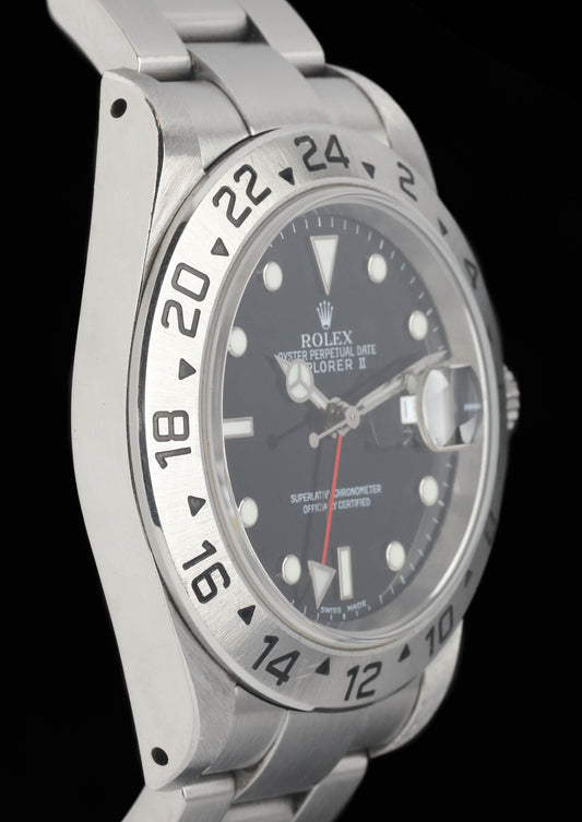 Preowned vintage Rolex Explorer II 16570 40mm Circa 2000 Full Set| Crown Vintage Watches