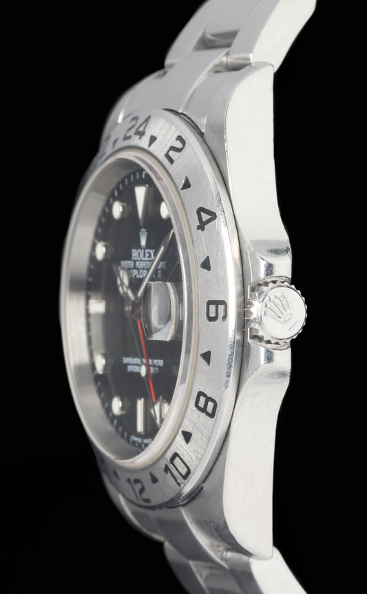 Preowned Rolex Explorer II 16570 Black 40mm 2004 | Crown Vintage Watches