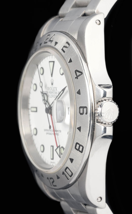Preowned vintage Rolex Explorer II 16570 'Polar' 40MM 1996 | Crown Vintage Watches