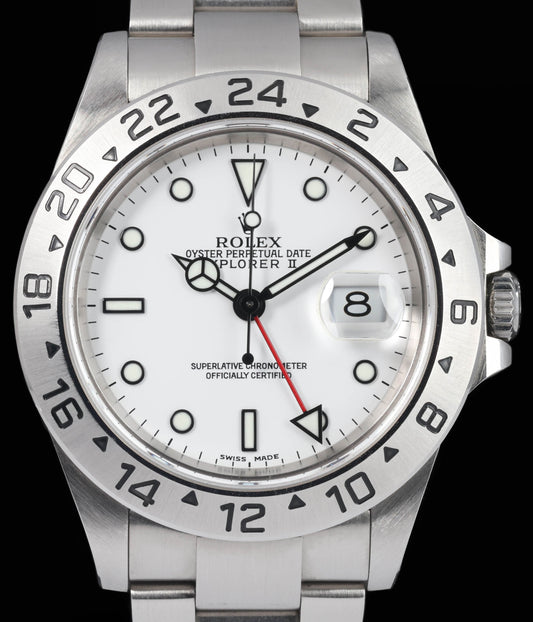 Preowned vintage Rolex Explorer II 16570T Polar 40mm 2002 | Crown Vintage Watches