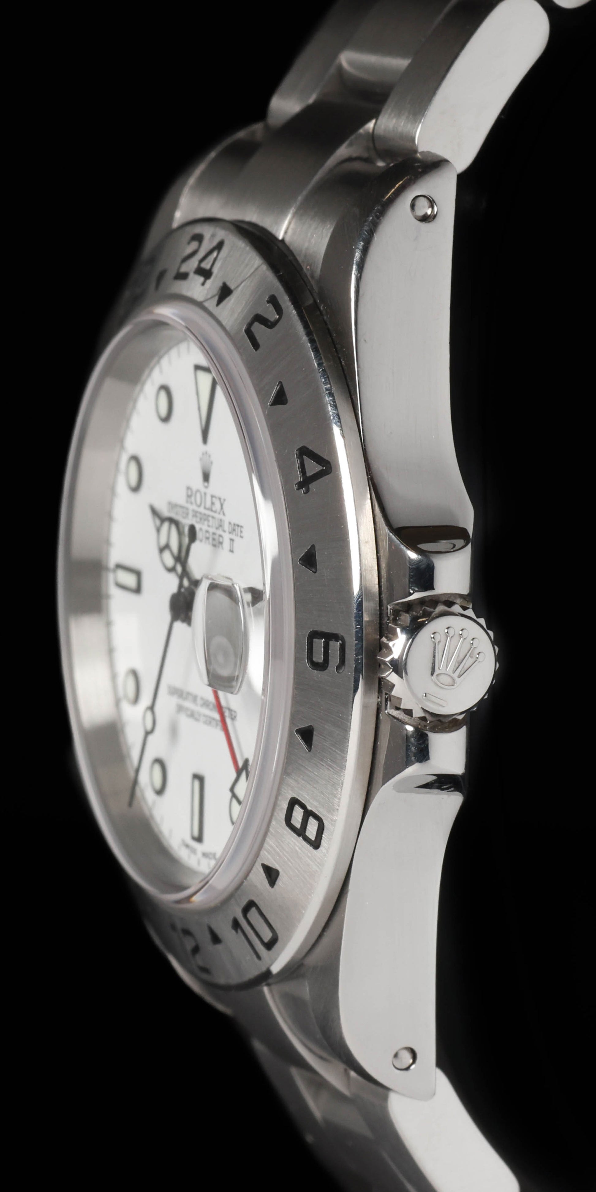 Pre-owned vintage Rolex Explorer II 16570 'Polar Dial'  40mm 2000 Box, Papers & Full Service History  | Crown Vintage Watches