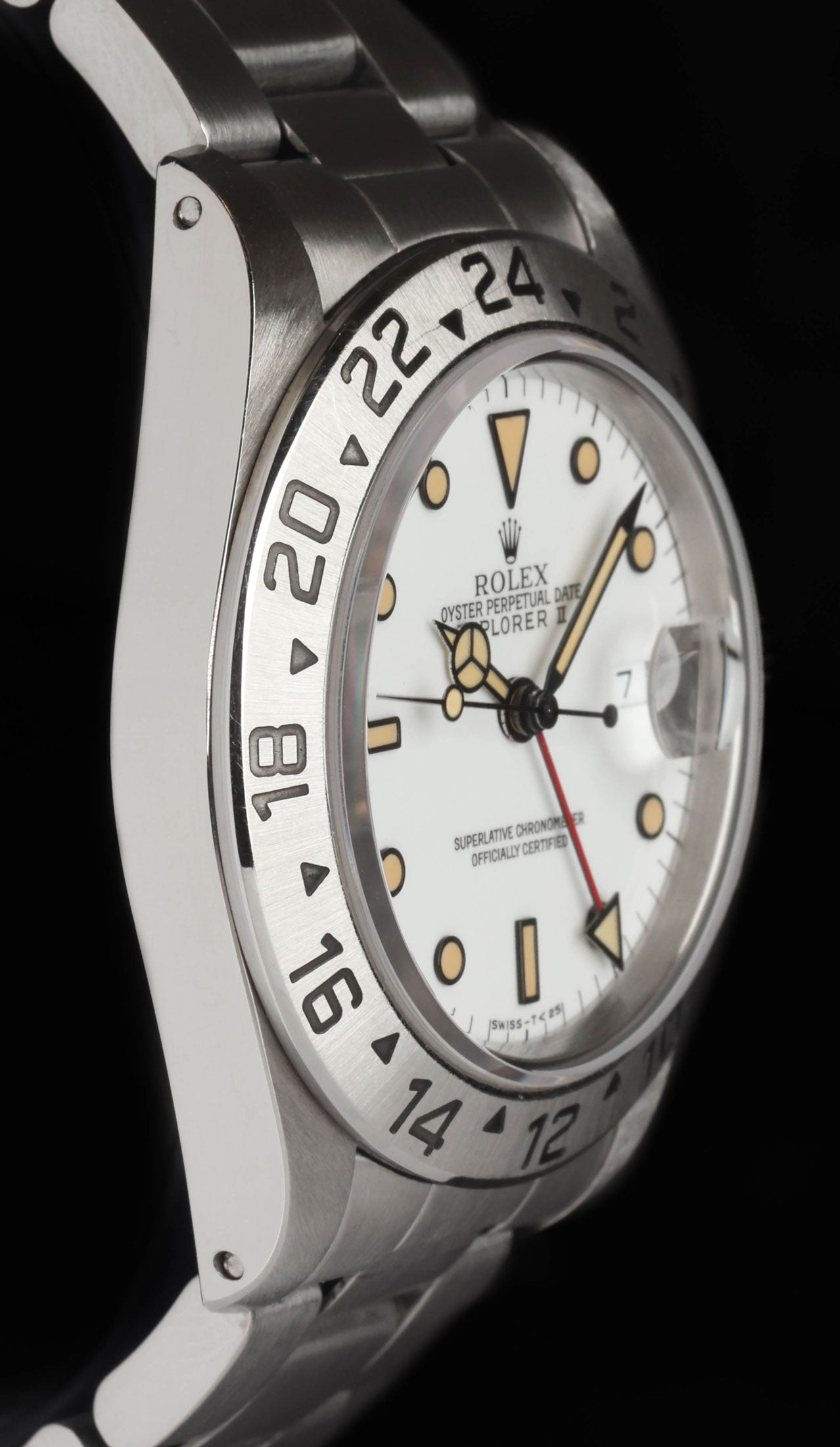 Pre-owned vintage Rolex Explorer II 16570 Polar 'Pumpkin Dial' 40mm | Crown Vintage Watches