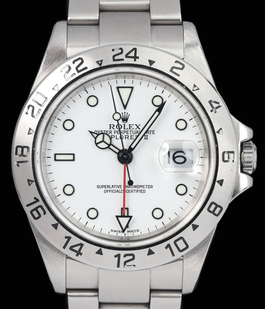 Preowned vintage Rolex Explorer II 16570T Polar 40mm 2004 | Crown Vintage Watches