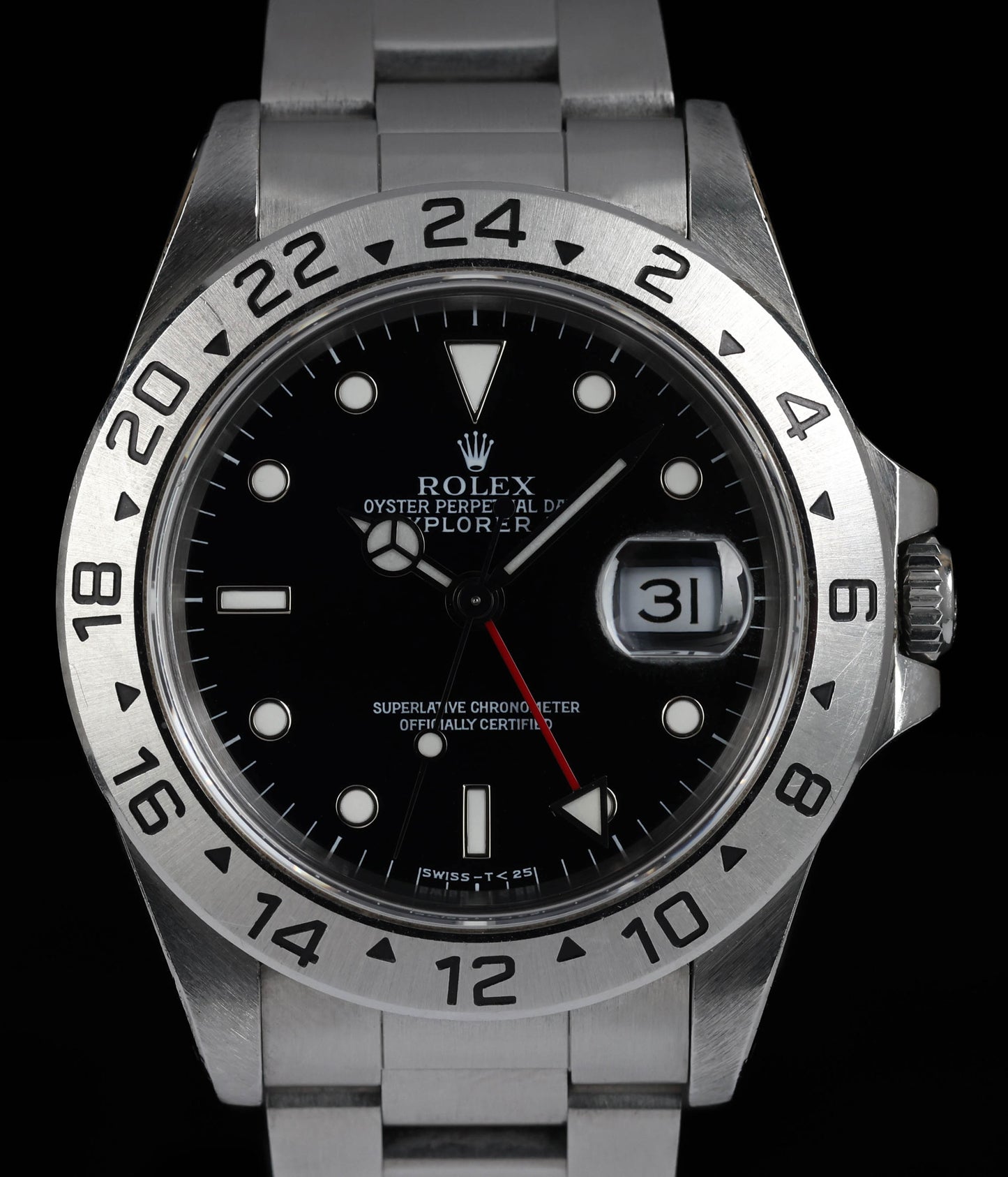 Pre-owned vintage Rolex Explorer II 40MM 16570 Black Dial Tritium 1995 | Crown Vintage Watches