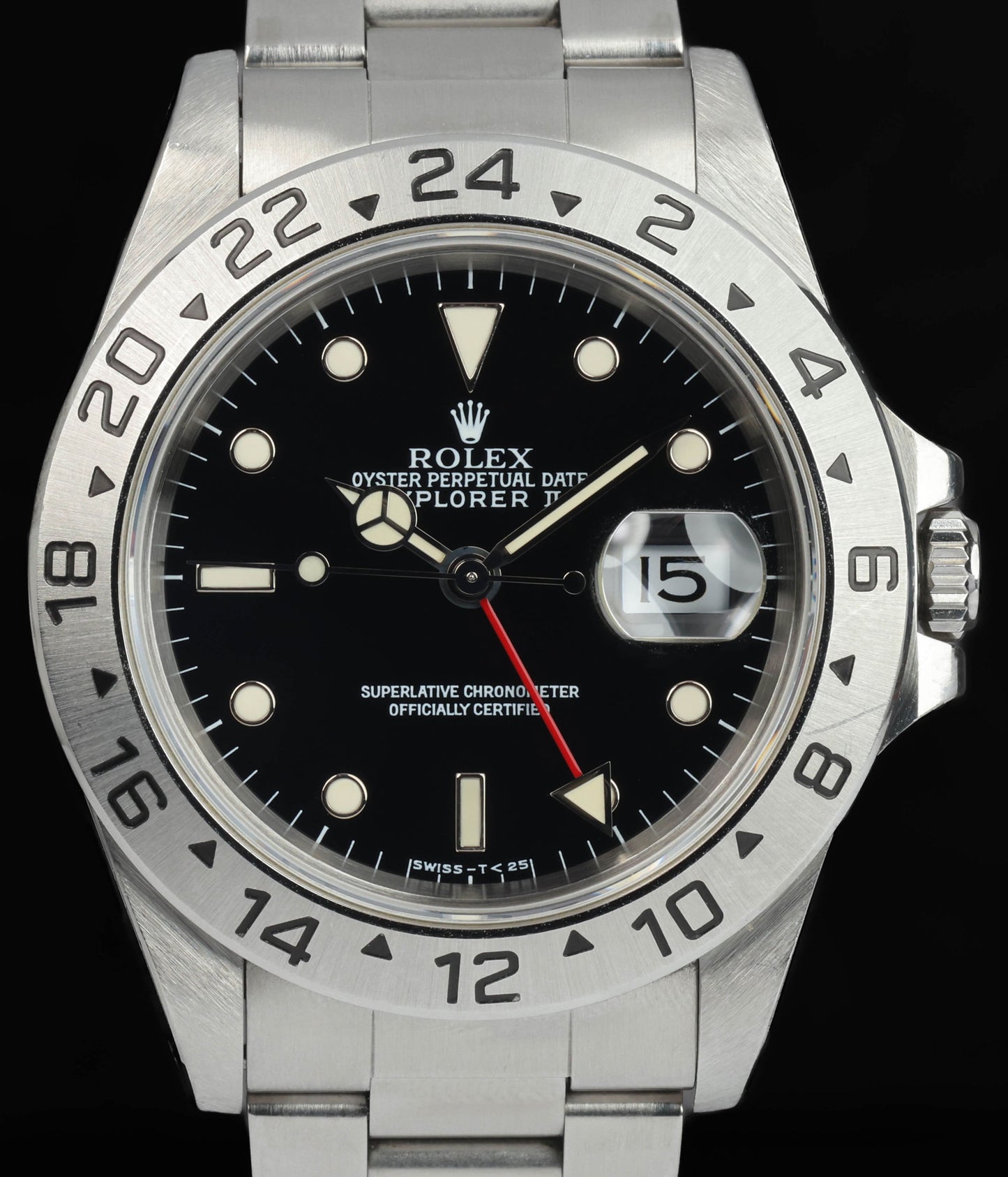 Pre-owned vintage Rolex Explorer II 'Black' 16570 40mm 1997 Box and Papers | Crown Vintage Watches